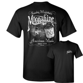 Smoky Mountain Moonshine T-Shirt American South Drinking Men's Novelty Shirt Black Medium