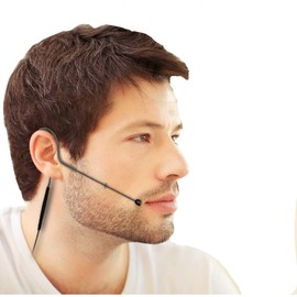 AVTronics Kingdom Professional Pro Series Earworn Microphone - Ultra Lightweight Slimline Boom and 3.5mm Jack - Easy to Adjust and Comfortable - Black