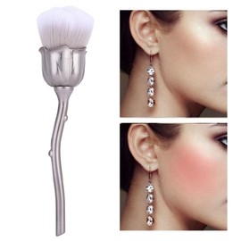 Makeup Brush, Blush Brush, Nail Dust Cleaning Brush, Rose-shaped Nail Art Powder Dust Removal Brushes, Manicure DIY Nail Tool, Ideal For Professional Nail Artist And Beginners