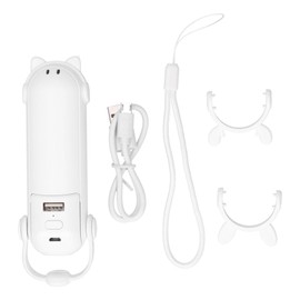 3 in 1 Electric Fan Mini Folding Rechargeable Fan with Flashlight Mosquito Repellent FunctionWhite