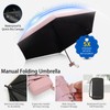 Ponviora Compact Mini Windproof Travel Umbrella-UPF 50+ Sun & Rain