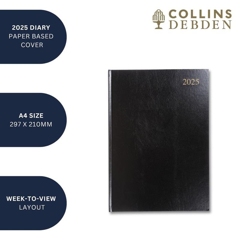 Collins Essential 2025 Business Diary - A4 Week to View