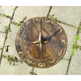 Brass Constellations Sundial - 12" inches Wide