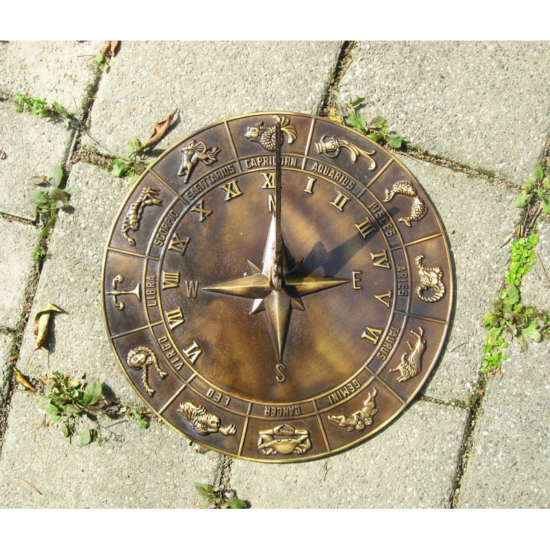 Brass Constellations Sundial - 12" inches Wide