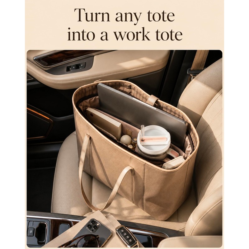 TOVICE XL Purse Organizer Insert for Tote Bag with 40oz