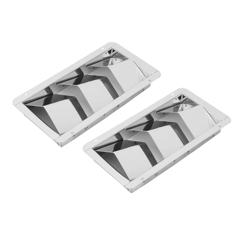 Pair Marine Air Vent Cover 3 Slots 210x110mm Rectangle Louver