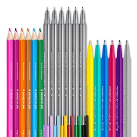 Staedtler 61 KP3 MZP Painting Mut zur Pause Ergonomic Triangular Barrel, Cardboard Box with Colouring Pencils