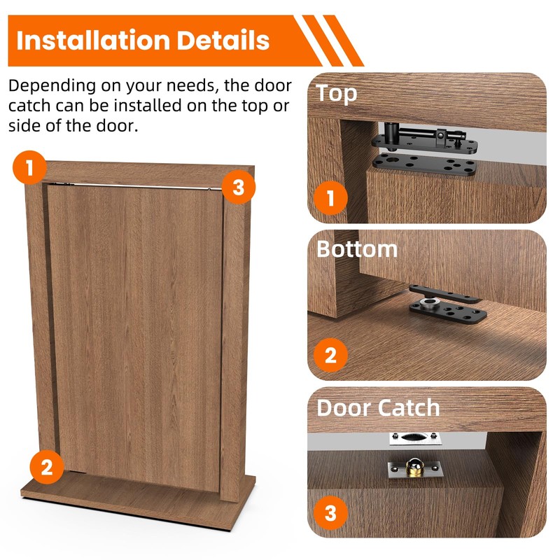 Hidden Door Hinge Pivot Hinge, 570LBS Load-Bearing Heavy Duty Pivot