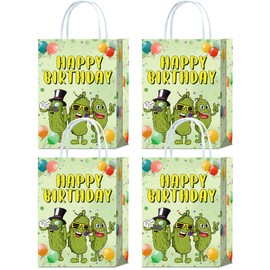 YanZonic 16 Pcs Pickle Party Decorations Bags - Funny Pickle Party Favor Bags for Pickle Birthday Party Decorations, Pickle Party Favors and Pickle Themed Gifts