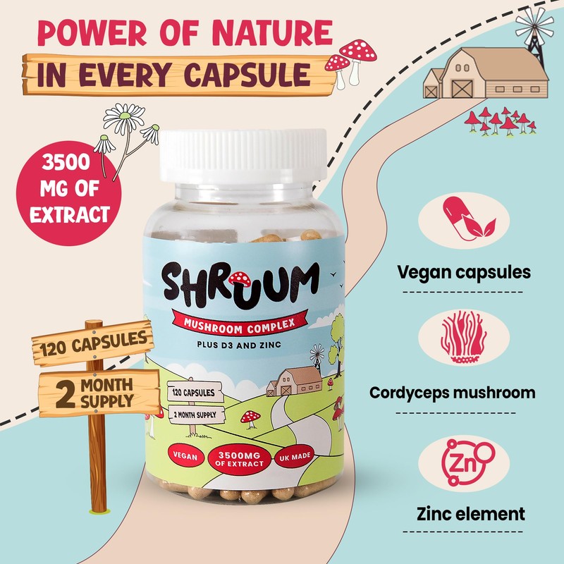 Shruum Mushroom Complex Capsules 120 Capsules