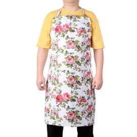 Sanlykate Extra Large Canvas Cotton Apron for Men & Women, Plus Size Durable Aprons with 2 Pockets, Adjustable Bib Machine Washable Oversized Aprons for Baking, Cooking, Painting - Whiteness