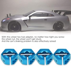 Wheel Hex Hub Adapters, 12mm Universal Wheel Hex Hub Adapter for HSP Sakura 1/10 Scale RC Car(5.0MM Blue)