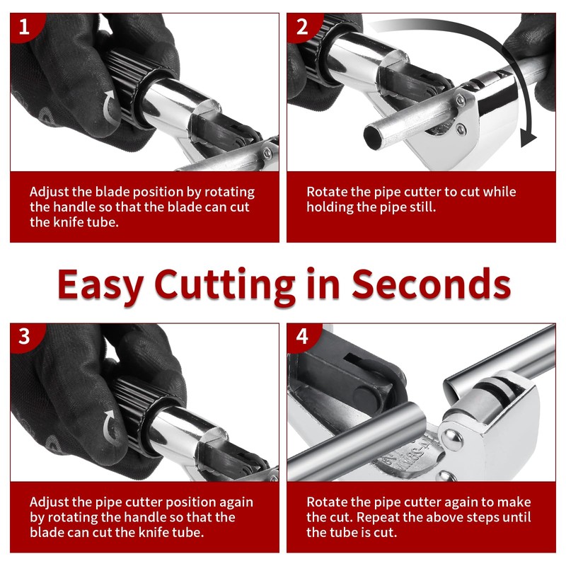 Sharp-tec 4-28mm Pipe Cutter, Adjustable Tube Cutter with Aluminum Alloy