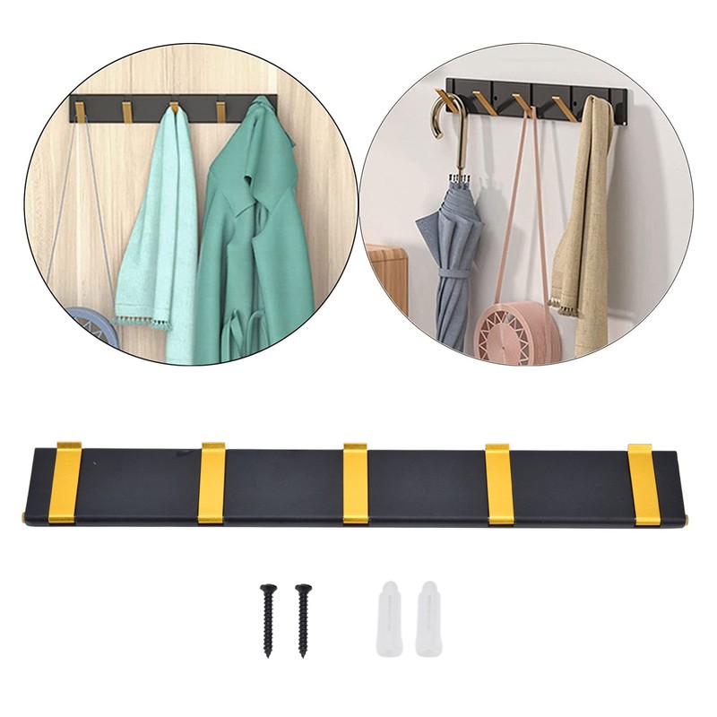 Modern Flip Floating Rack 5 Retractable Hooks 5kg Load Modern