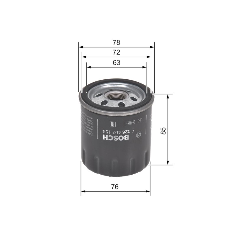 Bosch Automotive P7153 - Ölfilter Auto
