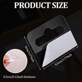 20 PCS Adhesive Hanging Tabs Clear Foamboard Hanger Adhesive Plate Hangers for The Wall Stick on Picture Hangers Plastic Sawtooth Adhesive Picture Hanger Plastic Picture Hangers Without Nails