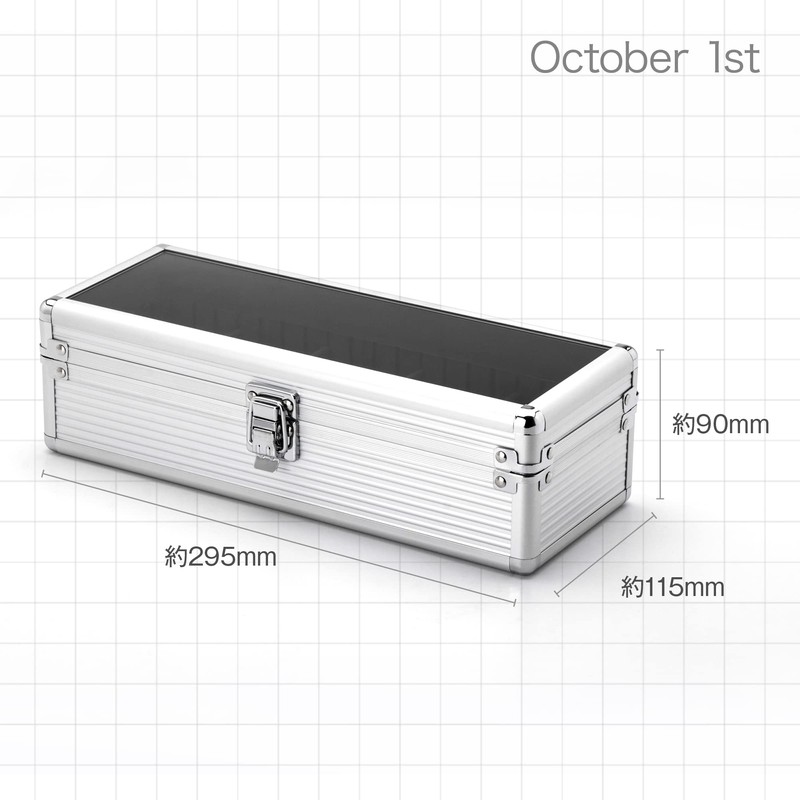 October1st 5 Watch Case Storage Aluminum Box for Men Watch