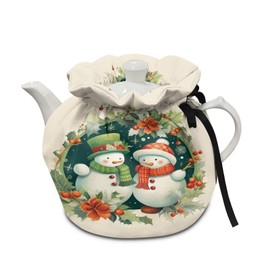 Eheartsgir Christmas Tree Snowman Tea Cosy Kitchen Home Decorative Tea Pot Dust Cover Thermal Insulation & Heat Preservation Tea Cozies for Home Kitchen Christmas Decor