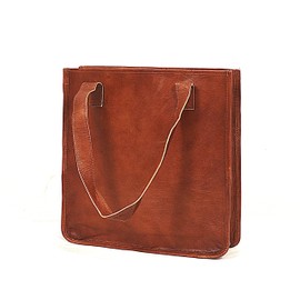 Rassy and Massy 14 InchVintage Leather Tote Bag Large Shopper's Tote for Women Vintage Tote Bag Women, Brown