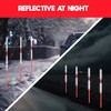 400 Pack 36" Hollow Plastic Reflective Snow Stakes, Flexible Driveway