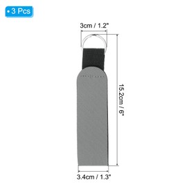 PATIKIL Floating Neoprene Keychain, 3 Pcs Waterproof Buoyant Key Ring Sublimation Float Keychain for Outdoor Water Sports, Grey