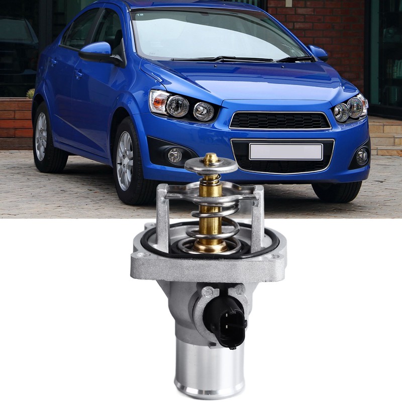 Engine Coolant Thermostat 96984104 Thermostat Housing Assembly Replacement for Chevy