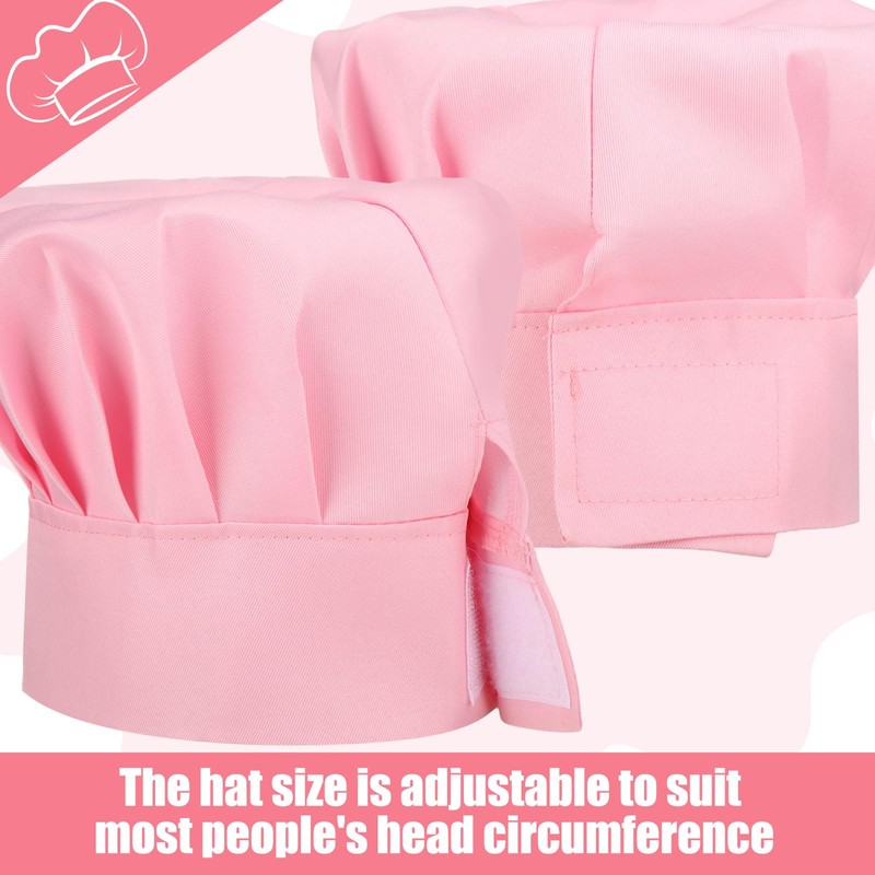 SATINIOR 2 Sets Chef Hats and Aprons with 2 Pockets