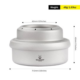 SILVERANT Titanium Ultralight Alcohol/Multifuel Stove - For Camping, Backpacking, & Hiking With Drawstring Case(Alcohol Stove)