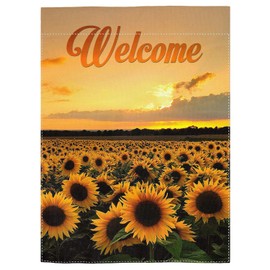 pingpi Sunflower Field Garden Flag Vertical Double Sided Spring Summer Yard Outdoor Decorative 12.5"x18"