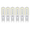 6pcs G9 LED Bulbs 7W Dimmable 360° Illumination Replacement Light