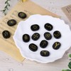 dssmboom Set of 13 Black Obsidian Crystal Rune Stones Engraved