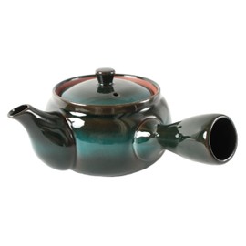 Mino ware SYK010 Japanese Ceramic Teapot Kyusu with Infuser, Made in Japan (Import from Japan), Blue and Brown