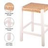 Alaterre Furniture Bar Stool with Handcrafted Woven Rope Seat -