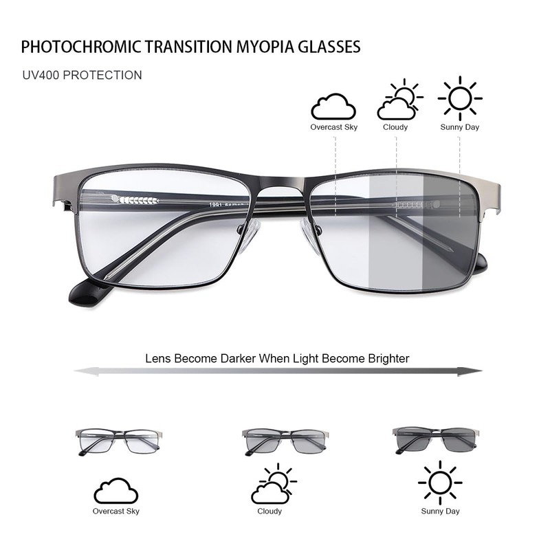 MIRYEA Transition Photochromic Nearsighted Binoculars for Men Women Myopia Myopia