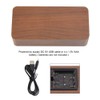 Wooden Digital Alarm Clock, Quiet LED Display, Adjustable Brightness/Sound Control,