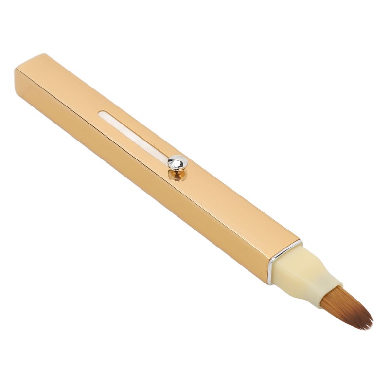 3pcs Gold Retractable Lip Brush Portable Soft Hair Double Ended
