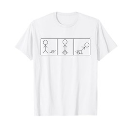 Float Stickman One Wheel Electric Skateboard Hoverboard T-Shirt