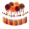 Burgundy Coffee Orange Party Decorations - 30pcs