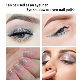 Boobeen Colorful Glitter Eyeliner Liquid Shimmer Eyeliner Waterproof Metallic Eyeliner Smudge Proof Suitable for Women, 1pc 10#
