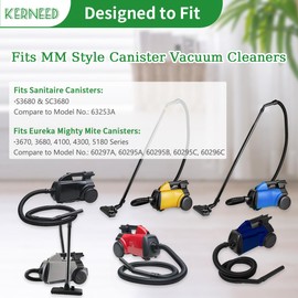 10 Pack MM Vacuum Bags for Sanitaire S3680 & SC3680 Canister Vacuums & Eureka Mighty Mite 3670 3680 4100 4300 5180 Series Canisters, Model 60297A, 60295A, 60295B, 60295C, 60296C, 63253A