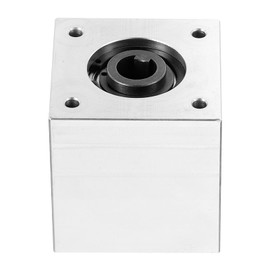 uxcell 90 Degree Right Angle Bevel Gearbox 1:1 Forward and Reverse Double Output Shaft 1 Module 20 Teeth Bevel Gear Aluminum Frame Simple Mechanical DIY Module 10mm Shaft(Bore with Keyway