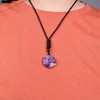 RICHARD-911 Collar Estrella Hexagonal De Amatista Piedra Natural Amuleto Meditación