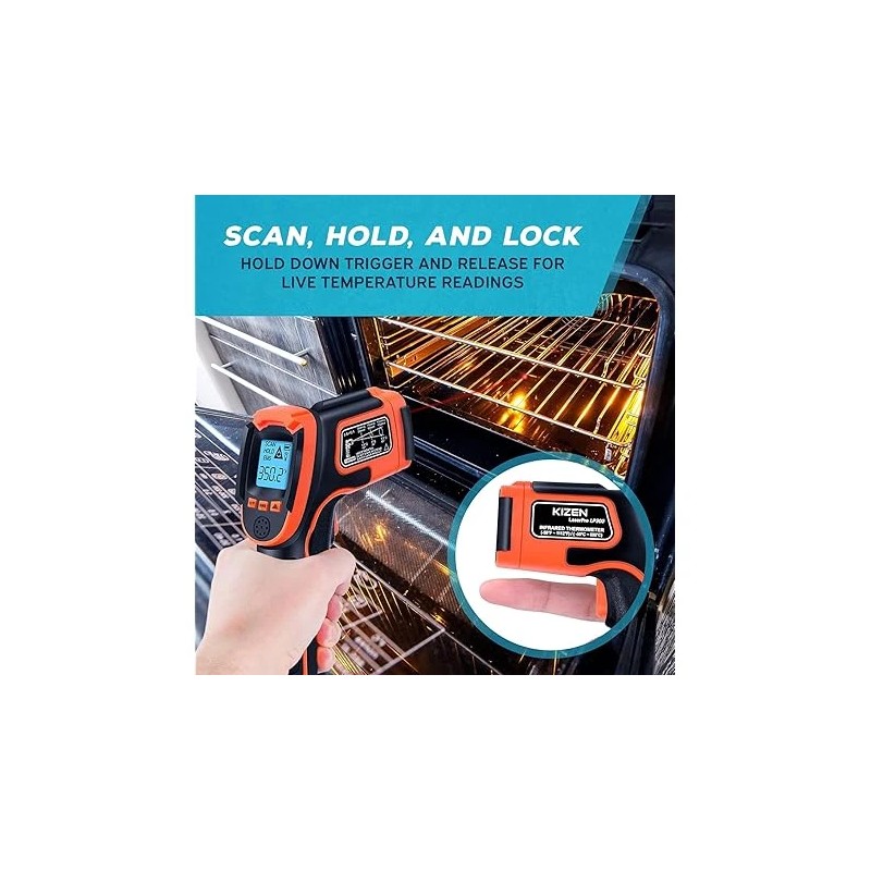 KIZEN Infrared Thermometer LaserPro LP300 Handheld Temperature Gun