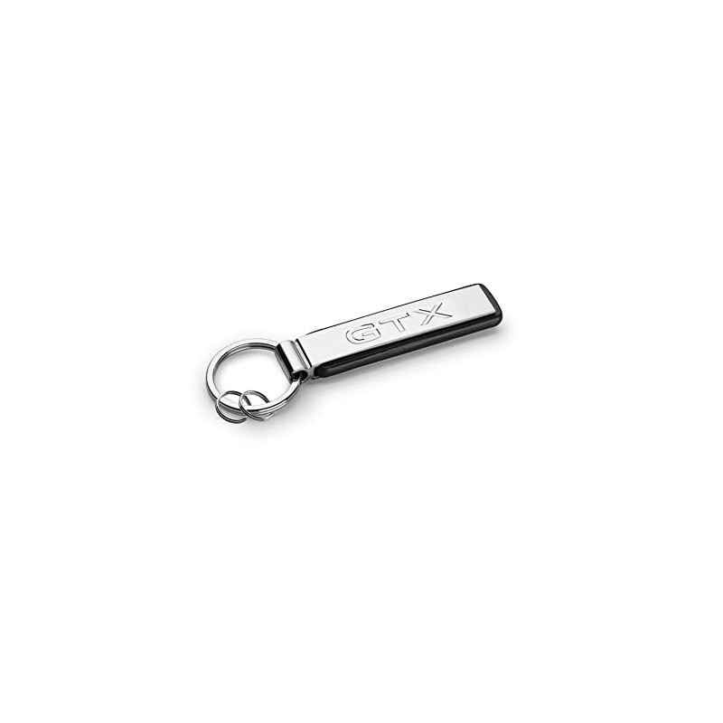 Volkswagen 000087010CFYPN Keyring with GTX Lettering, Keychain, Key Ring, Silver/Black,