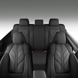 LINGVIDO Custom Fit RAV4 Car Seat Covers 2019-2024, Leather Non-Slip Full Set Automotive Cushion Protector for Toyota RAV4 (Not for Hybrid, Prime, Adventure,TRD-Off)