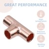 Antrader Tee Copper Fitting,LF Sweat Solder Copper Tee,1/4 Inch ID