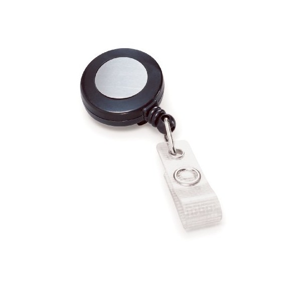 GBC Badgemates Retractable Badge Reels, Black, 25 Reels per Pack (3748022)