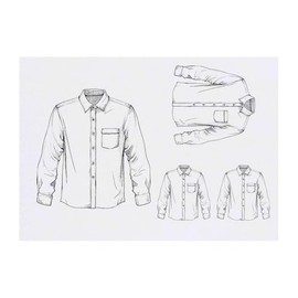 4 x 'Men's Shirt' Temporary Tattoos - Water Resistant, Skin-Safe, Non-Toxic Transfers, Mixed Sizes (TO00076266)