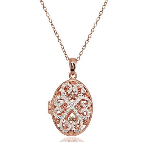 Hoops & Loops Rose Gold Flashed Sterling Silver Two-Tone Polished