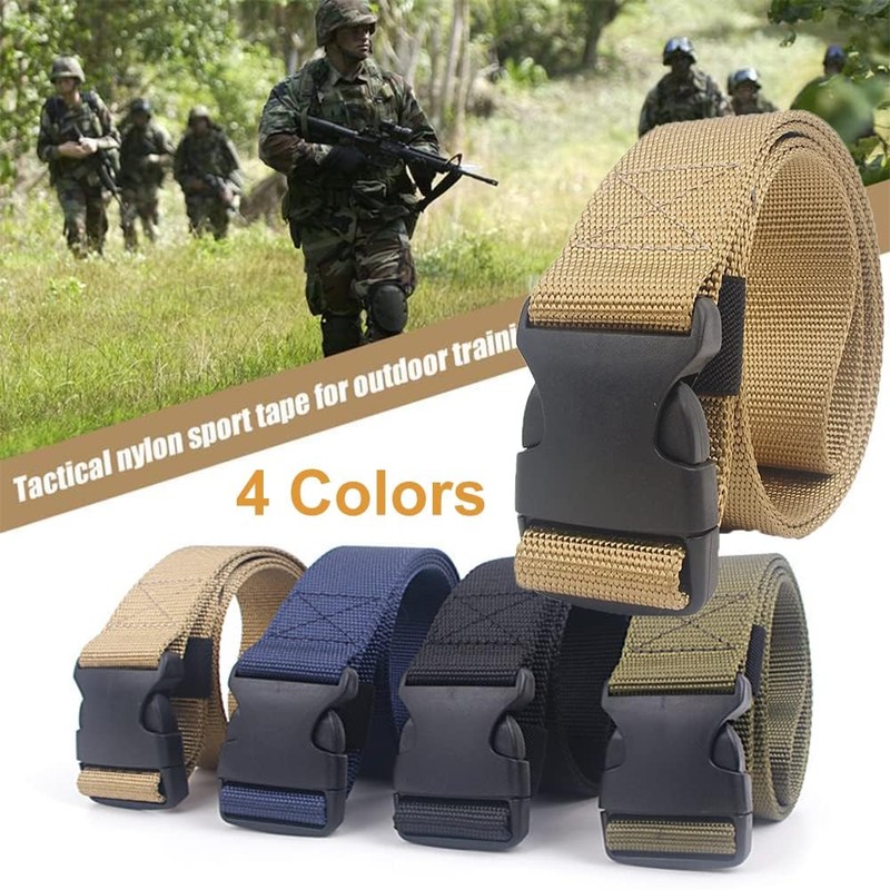 Nylon Belt for Men and Women, Tactical Canvas Belt with
